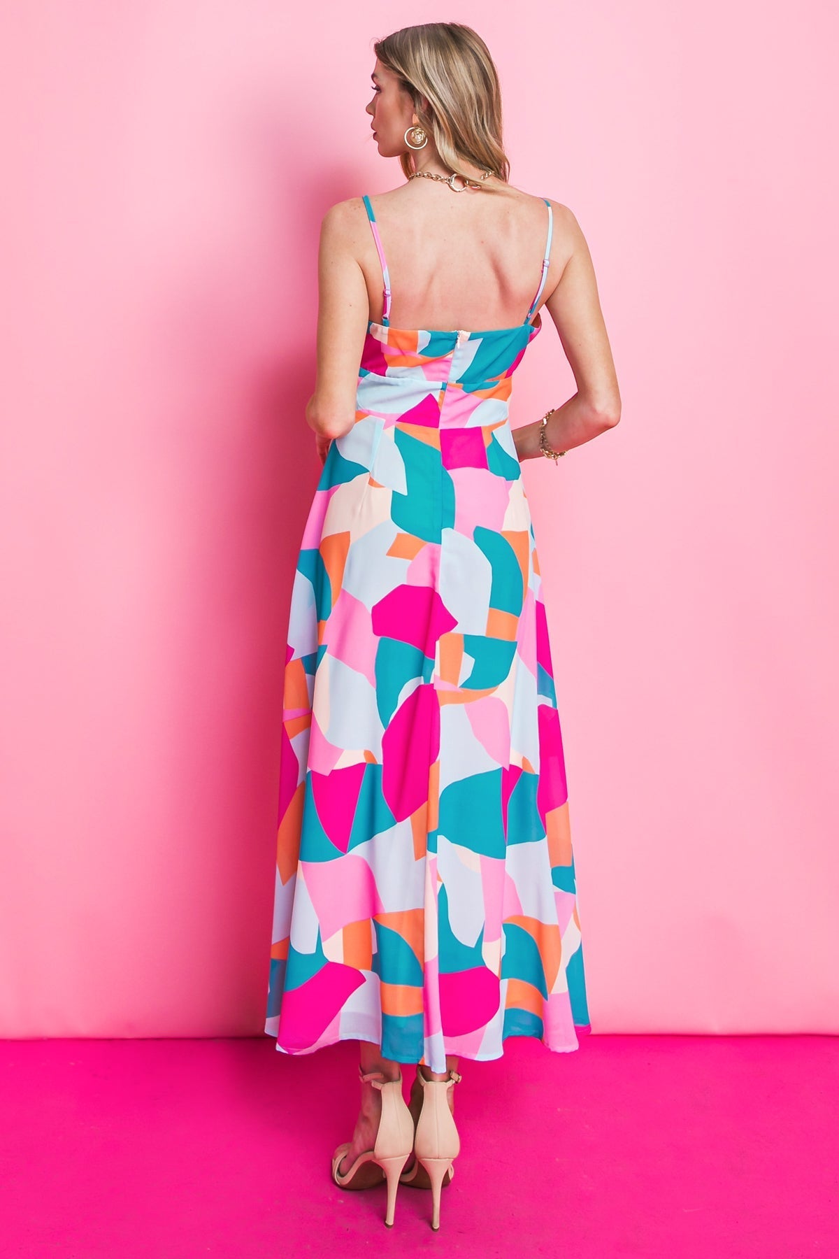 BLUE OCEAN BEACH WOVEN MIDI DRESS Flying Tomato